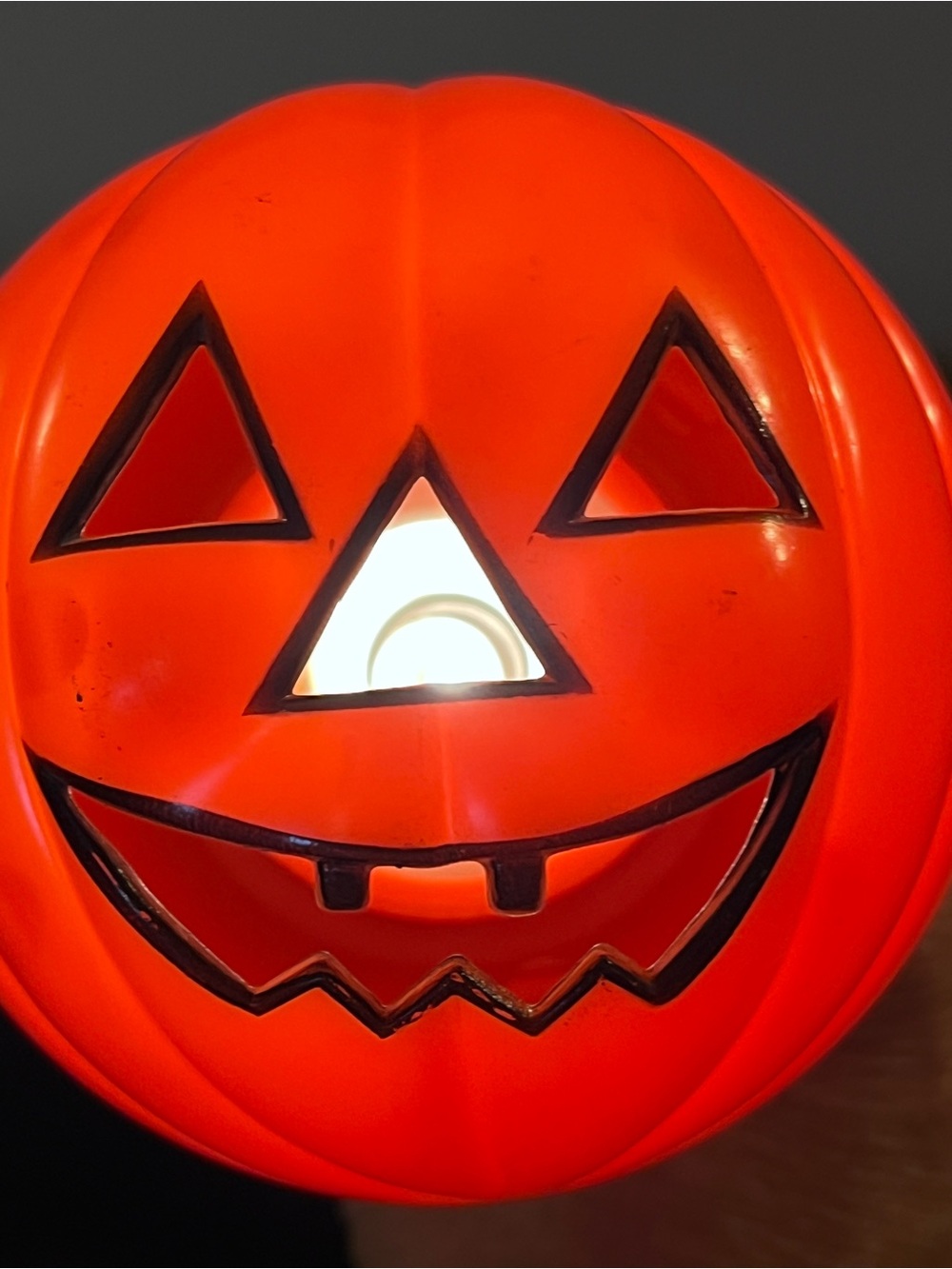 VINTAGE 70s/80s STYLE JACK-O-LANTERN PUMPKIN FLASHLIGHT JOL Blow Mold